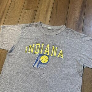 Vintage 80s Champion Indiana‎ Pacers NBA T Shirt Mens Size XL Made in USA